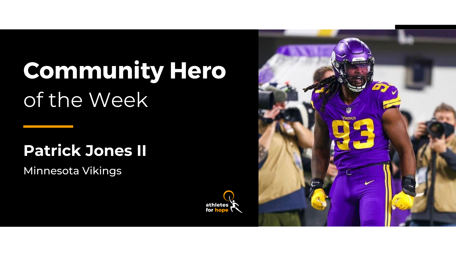Patrick Jones II, Community Hero of the Week - Athletes for Hope
