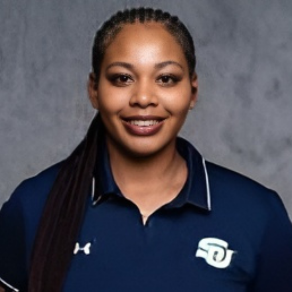 Kai Wince headshot. She is wearing a Southern University polo